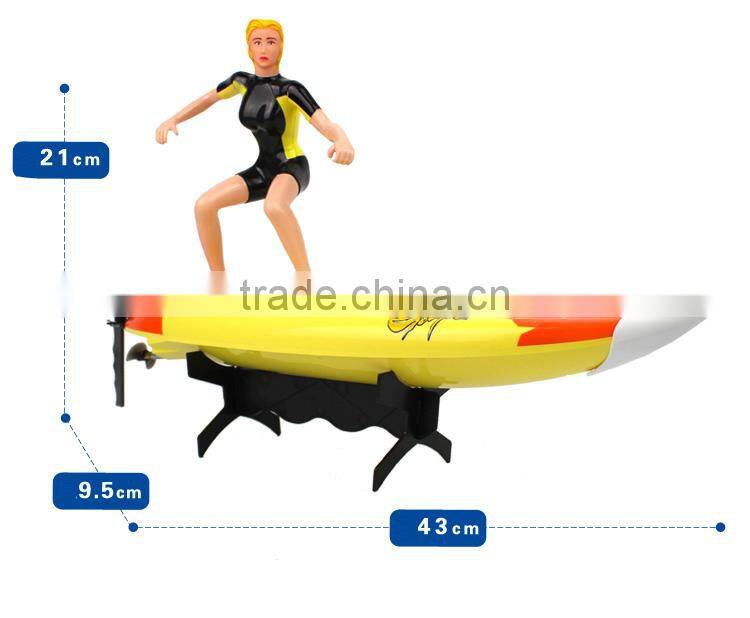Alibaba Trade Assurance 2.4G RC Boat Toy Radio Remote Control RC Surfer for Summer