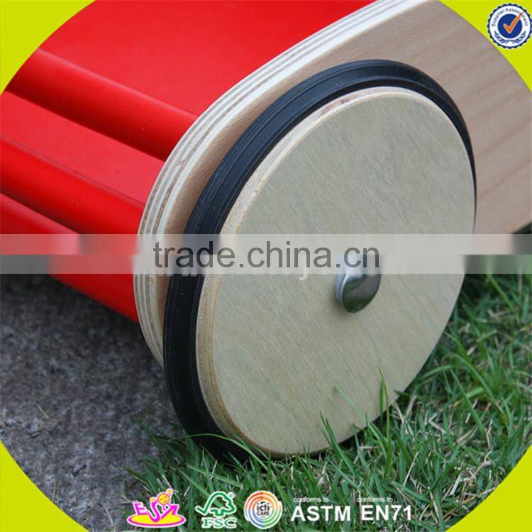 wholesale multi colored wooden blocks toy car for kids superior quality wooden blocks pull car toy for baby W13C014