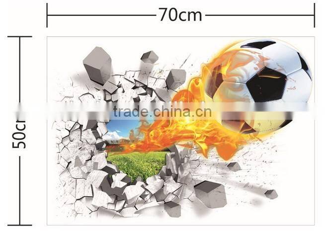 Hot Selling Football Wall Sticker , 3D Sticker for Decoration Kids Room