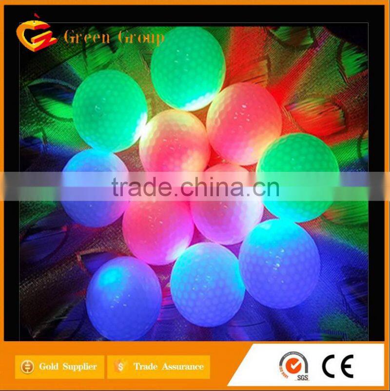 Golf range ball 2 pieces LED golf ball for September procurement Festival