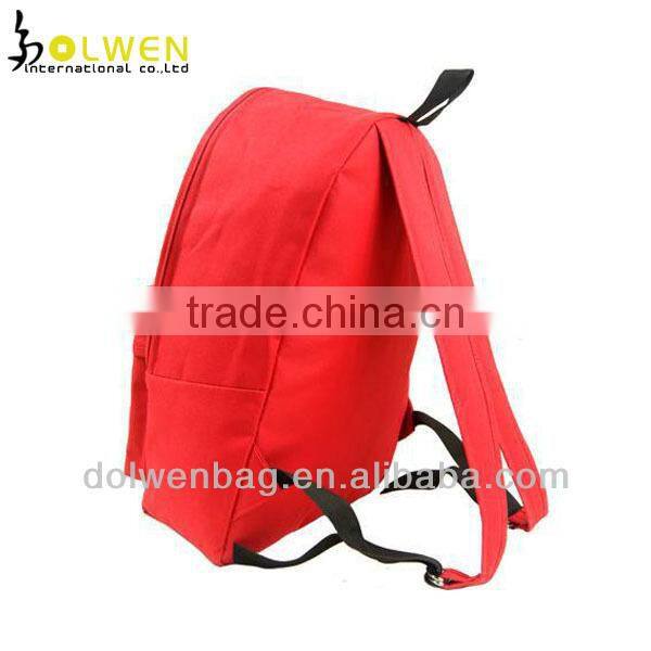 plain colour canvas school bag