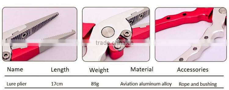 QJF-J33 colorful high quality Aluminium alloy fishing plier