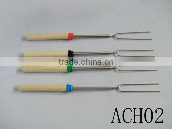 Stainless steel wooden handle BBQ tool sets