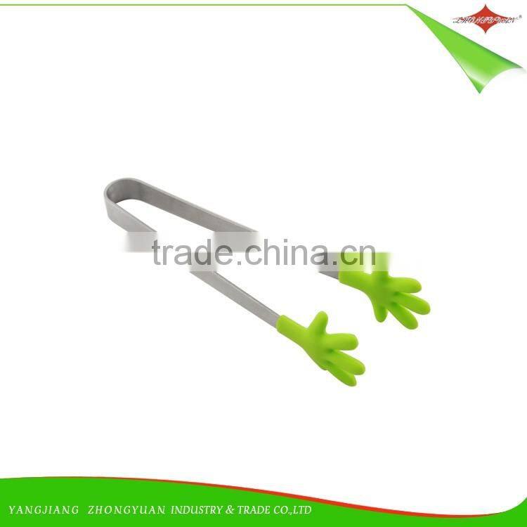 ZY-H1040 mini palm shape silicone food tong for promotional gift