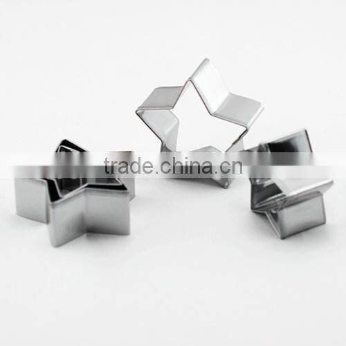 100% food grade hot sale stainless steel baby star shape cookie cutter set good baking tools