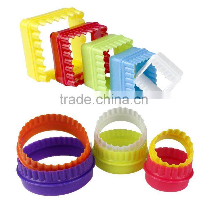 Custom 3D Bakeware Cookie Tools Set Colorful Plastic Round Cookie Cutter