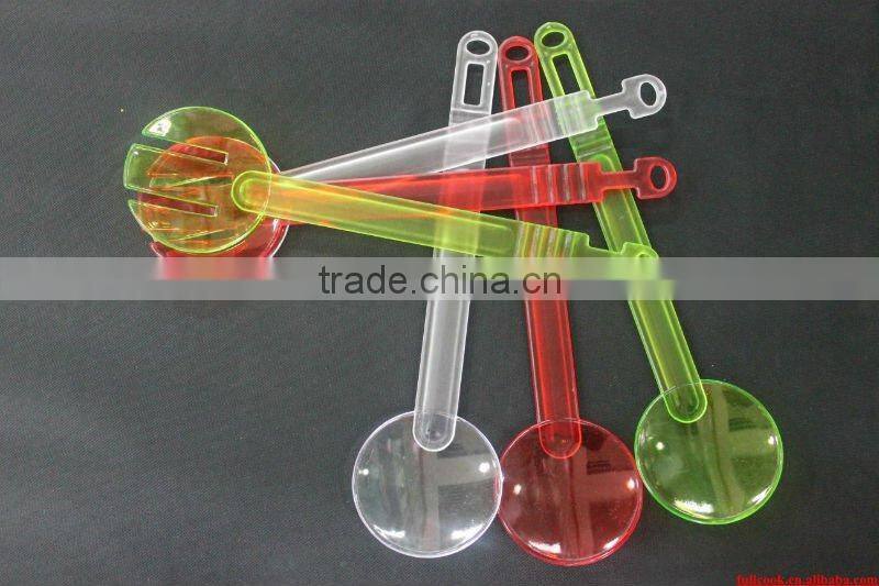 Colorful acrylic salad spoon and fork set