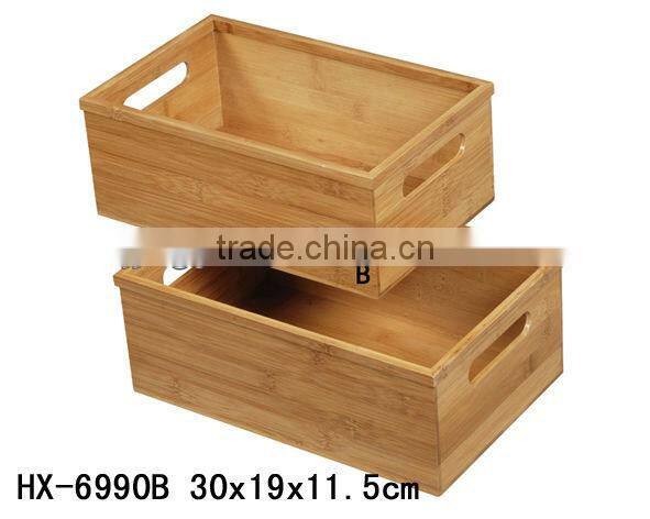 Hot selling bamboo kitchen storage box