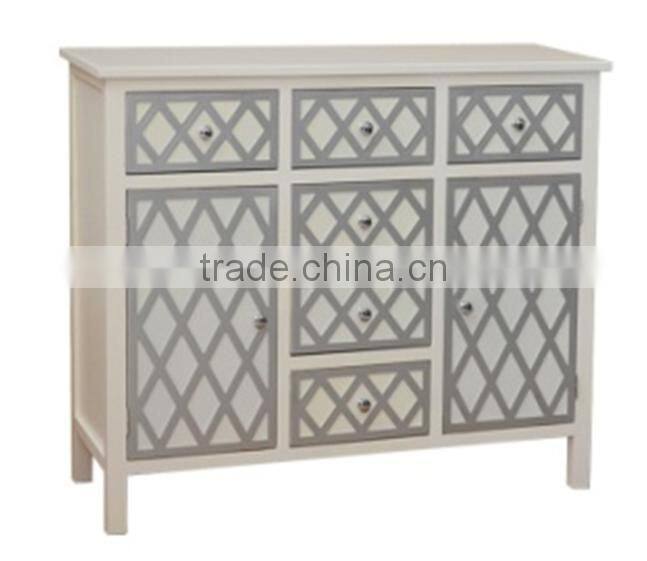 Antique Cheap Wooden Storage Cabinet with 6 Basket Drawers