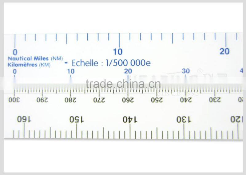 Kearing 34*320*1mm Plastic flight trainning scale rulers in for Pilot Students #KNM-4