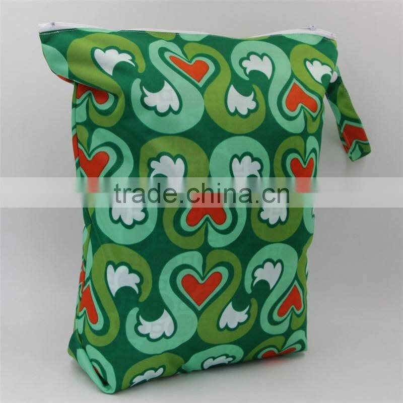 Waterproof baby diaper bags, two zippers swim wet bag