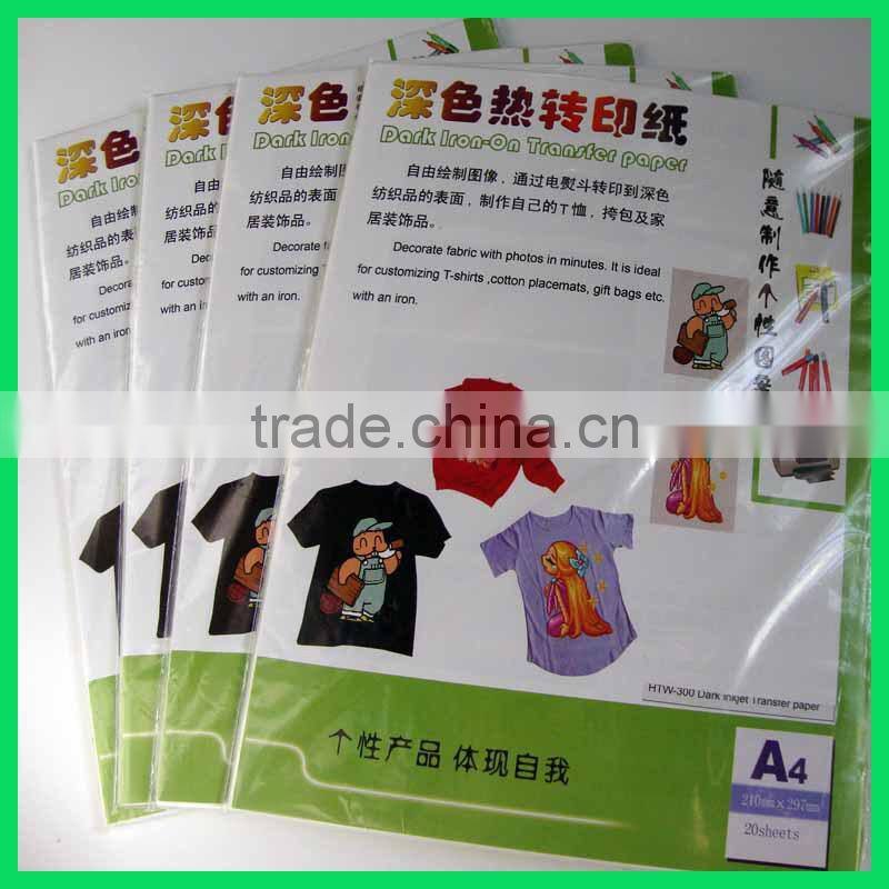 High quality competitive price dark and light colorT-shirt iron on large format printing roll eco solvent heat transfer paper