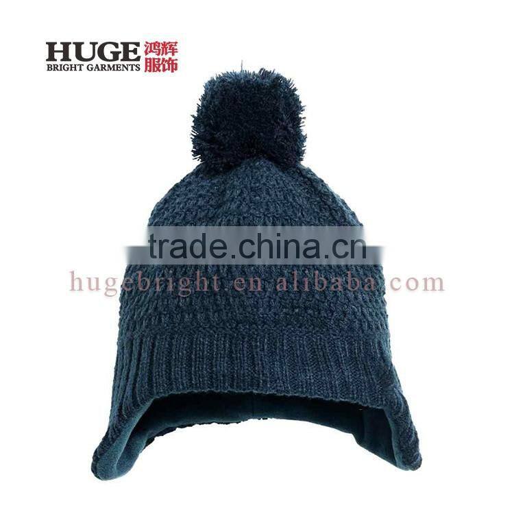 New Fashion Comfortable Soft Knit Fleece Lining Winter Hat