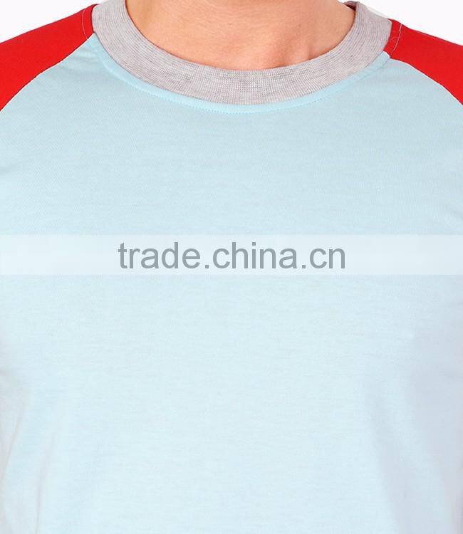 Fashion t shirt for men, raglan short sleeve, men's t shirt