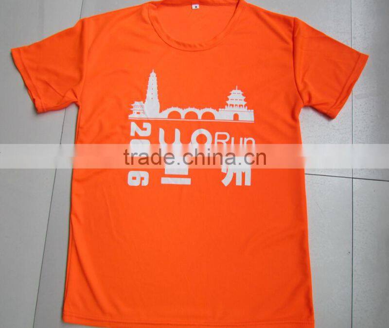 Bulk city running tshirt ,wholesale cheap good quality 100%polyester tshirts