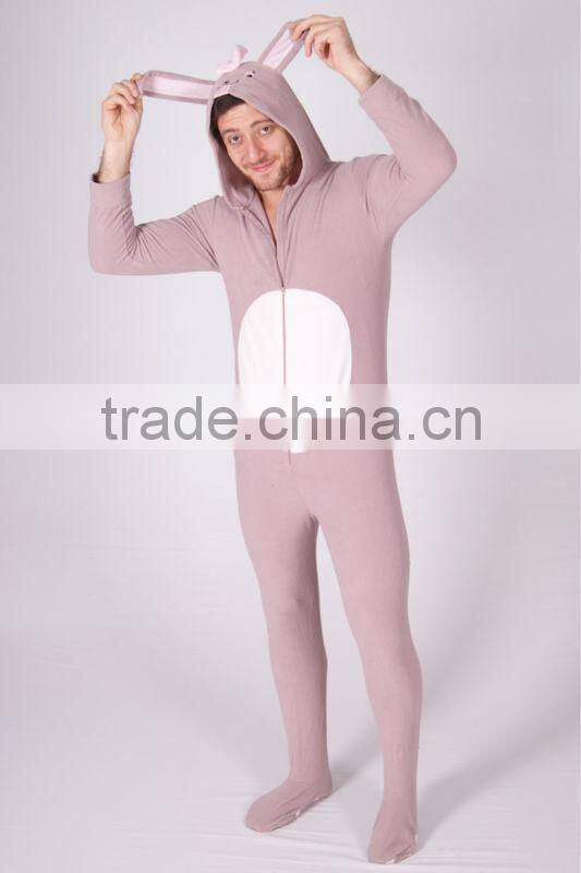 New Adult Fleece Pajamas Unisex Sleepsuit Footed Pyjamas Onesie