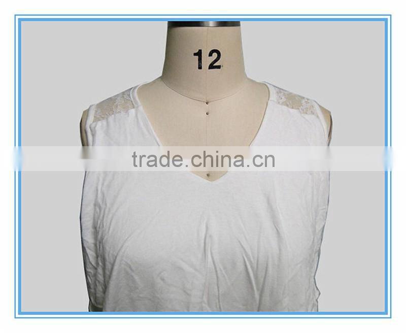 Fashion Solid Color Three Layers Chiffon Knitted Sleeveless Blouse