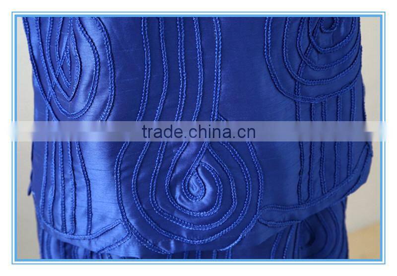 100% Polyester Three-piece Suit Dark Blue Wholesale Women Church Suits