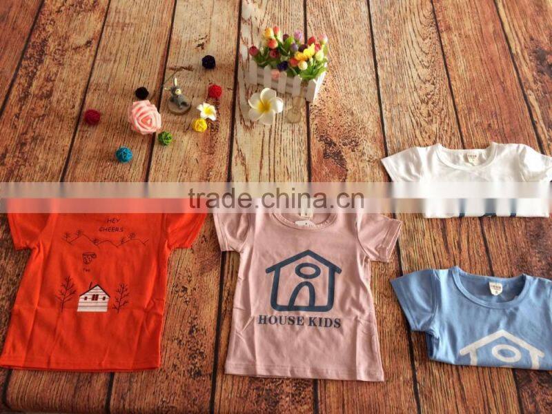 2017 cheap bulk sale children t-shirt cute printing pictures kid boys girls shirts
