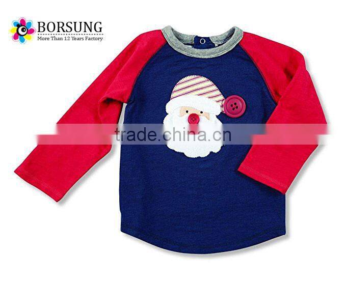New style fashion boy's shirt kids Baseball Raglan Long Sleeve christmas shirt children's boutique clothing