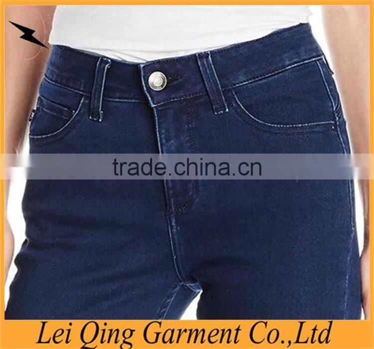 Simple style washing solid color women's skinny jeans apparel