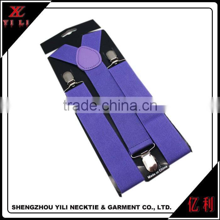 Solid color high quality Customized men's suspender
