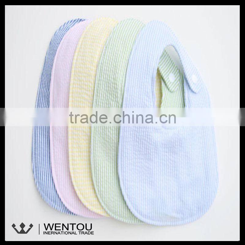 Wholesale Personalized Plain Seersucker Silicone Bib