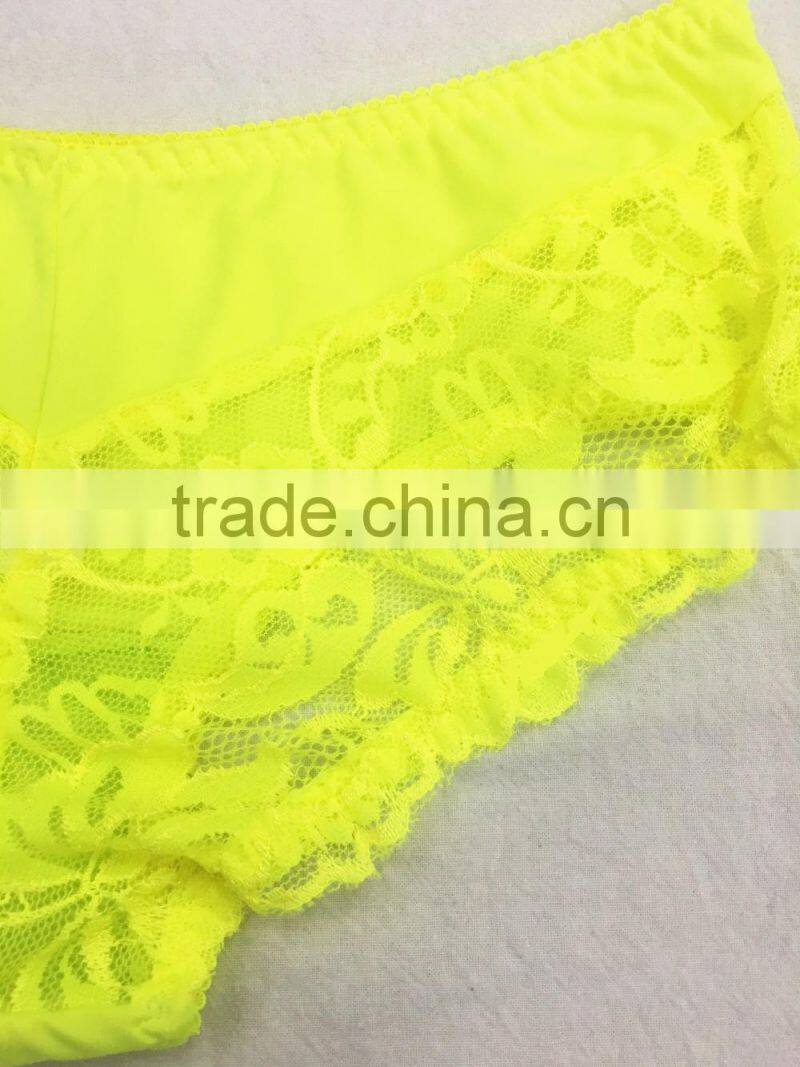 OEM Female Sexy Images Panti See Through Basic Lace Brief Direct Factory