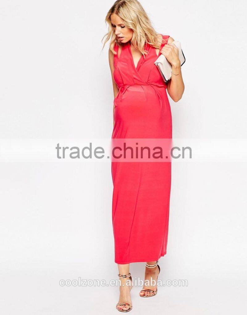 Fashion cut-out detailing maternity party dresses for pregnant women