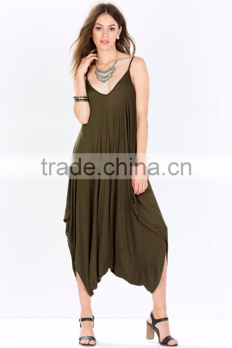 New arrival spaghetti straps festival season harem jumpsuit clothes women