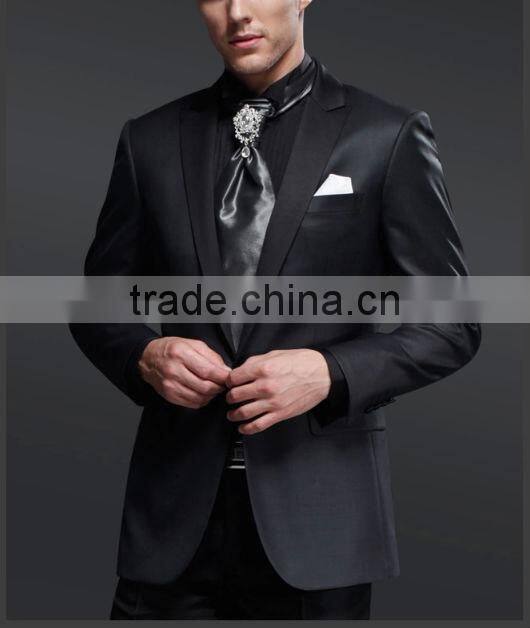 High quality & best workmanship & handsome black men suit for wedding