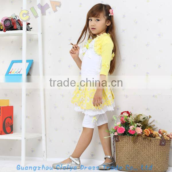Latest fashion baby girl summer dress with ready stock 4pcs set