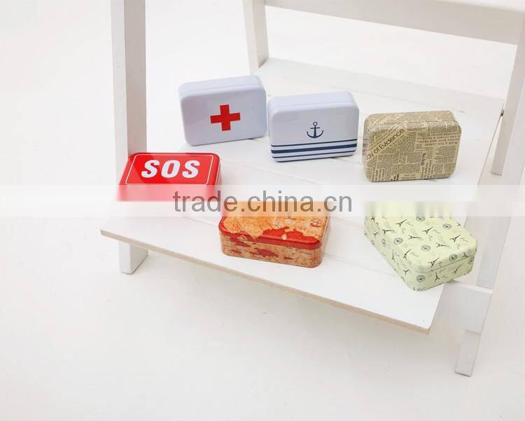 R1837H Manufacturer square tin box metal storage box wholesale gum tin box