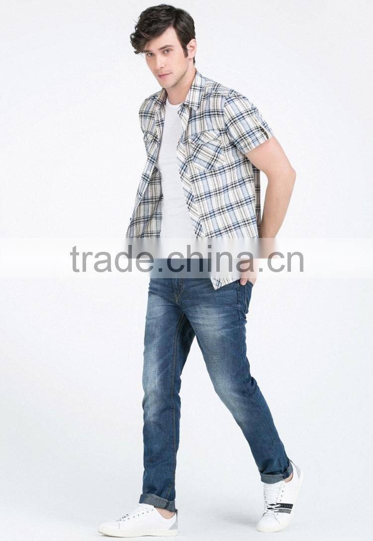 2015 new model 100 % cotton men's shirt with long sleves and high quality from Chinese factory