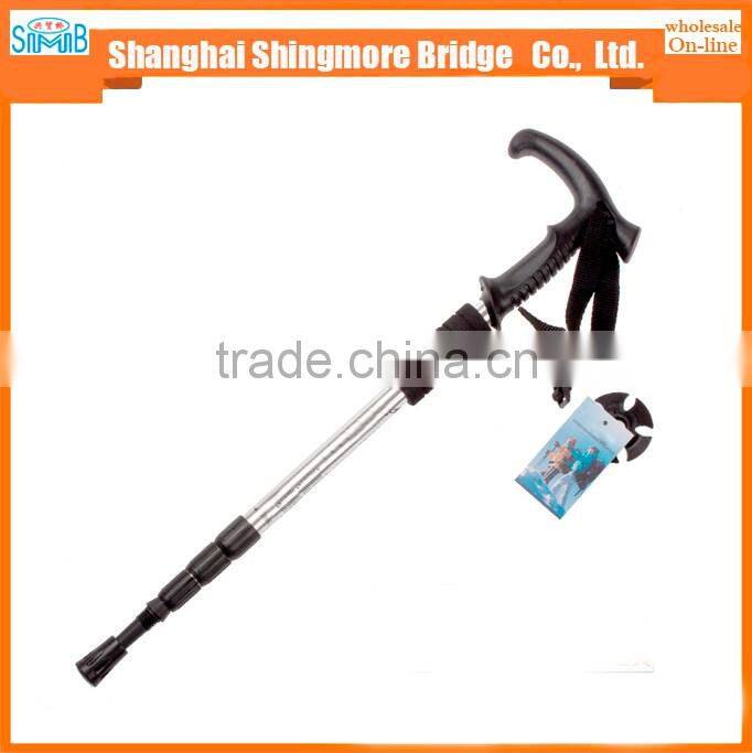 cheap wholesale high quality 4 section aluminium alloy hiking stick