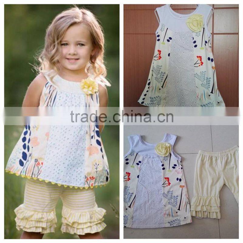 2017 latest design summer baby girl halter flower printing romper