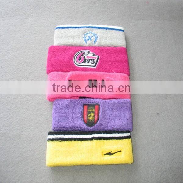Fashion sports lycra/polar fleece elastic headband for yoga running sweatband