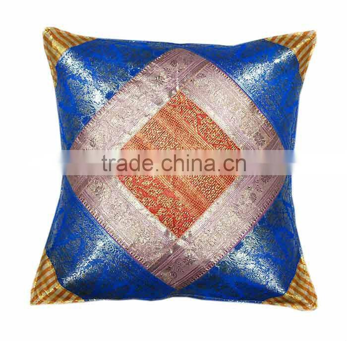 Silk Brocade cushion Cover , Handlooms Indian handicraft exporter