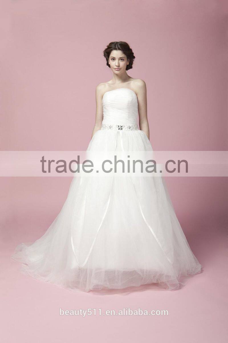 Newest Glamorous Embroidered A-Line Sweetheart Neckline and Sleeveless Floor-Length Lace Wedding Dress AS28102