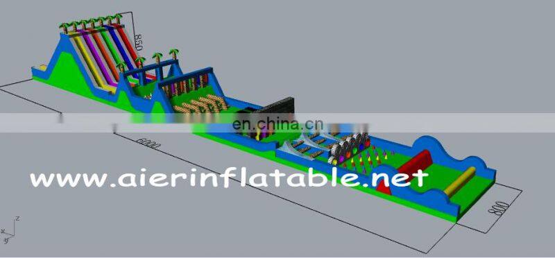 60M giant obstacle course for adlut challenge