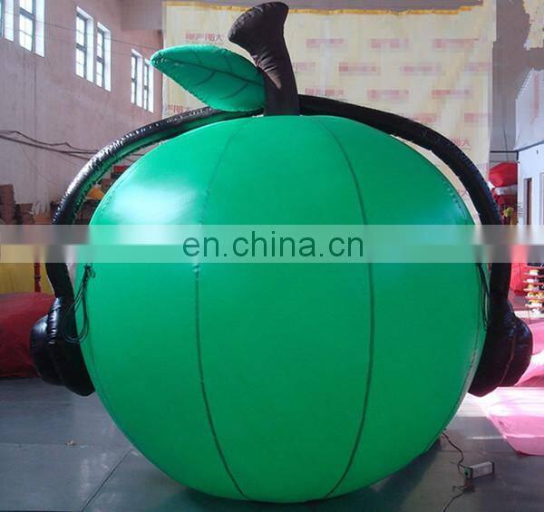 beautiful green advertising inflatable apple model inflatable vegetable and fruit