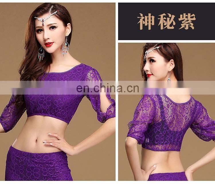 S-3101 Hot sexy flower high quality lace belly dance top