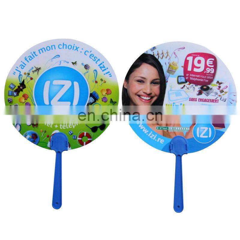 paypal tailor make beautiful design plastic fan with holder