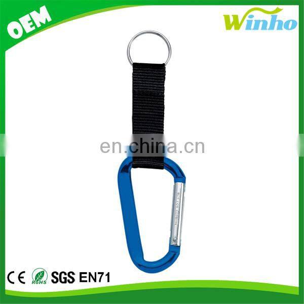 Winho Anodized Carabiner with nylon strap