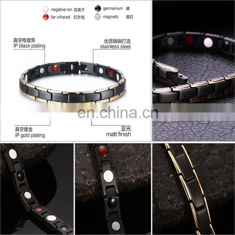 Guangzhou factory steel jewelry ion bracelet energy balance health energy bracelet