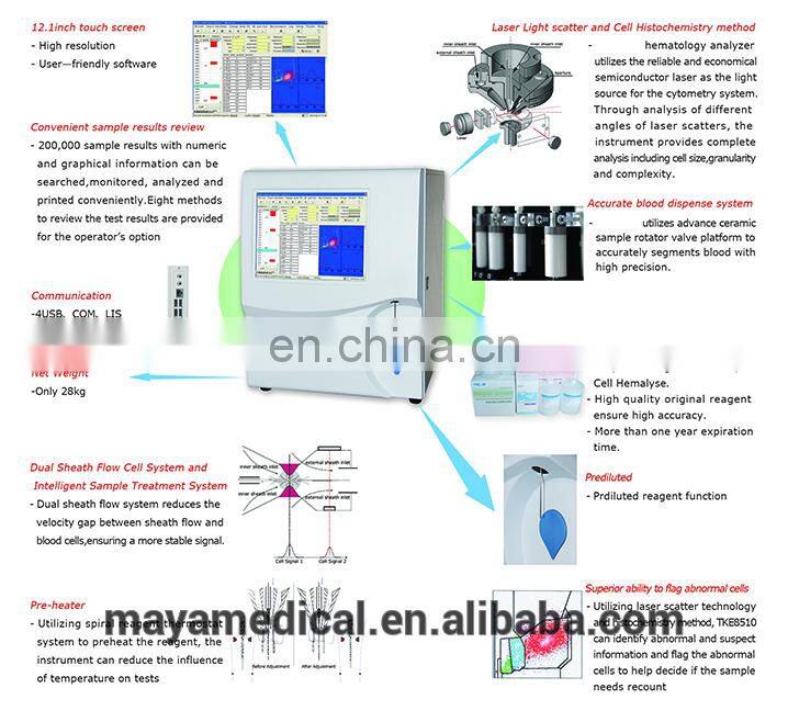 MY-B006D laboratory Machine Blood cell counter 5-part hematology analyzer