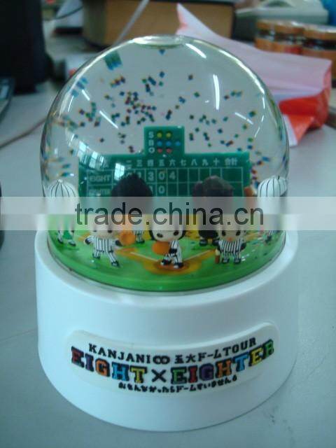 acrylic snow globe insert different photo/ picture, snow ball for Christmas