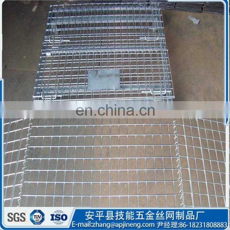 metal Turnover box ,stackable wire mesh container,metal wire mesh stacking basket