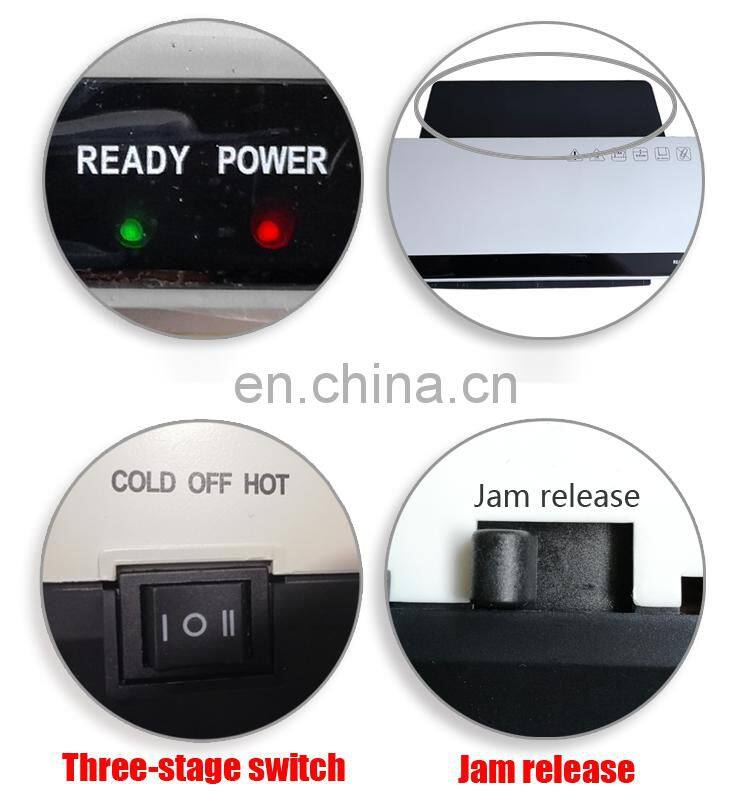 3 Years warranty automatic laminate double side photo thermal laminadora film laminating machine plastic office laminator