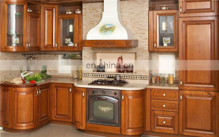 North American Customized Kitchen Pantry Furniture Classic Cherry Wood Kitchen Cabinets